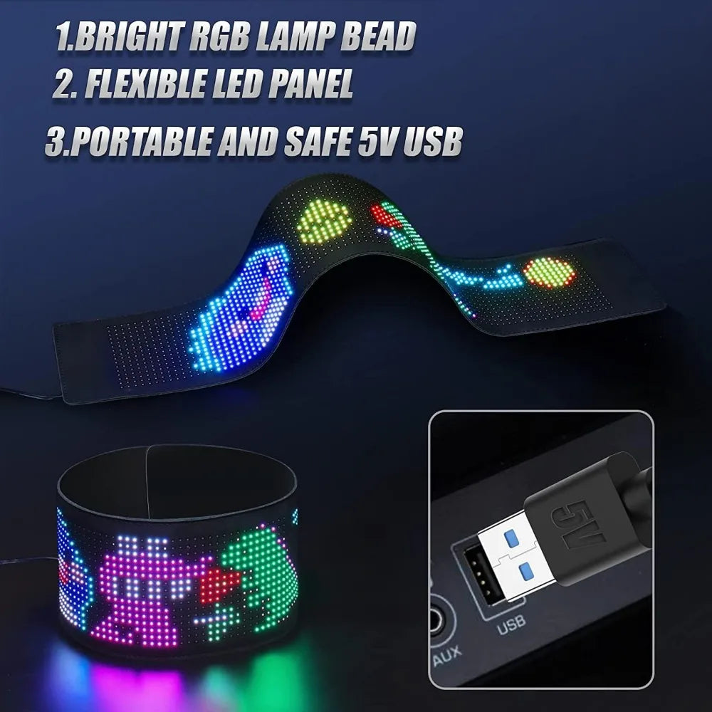 Flexible RGB LED Message Sign, USB-Powered Display — product view 5