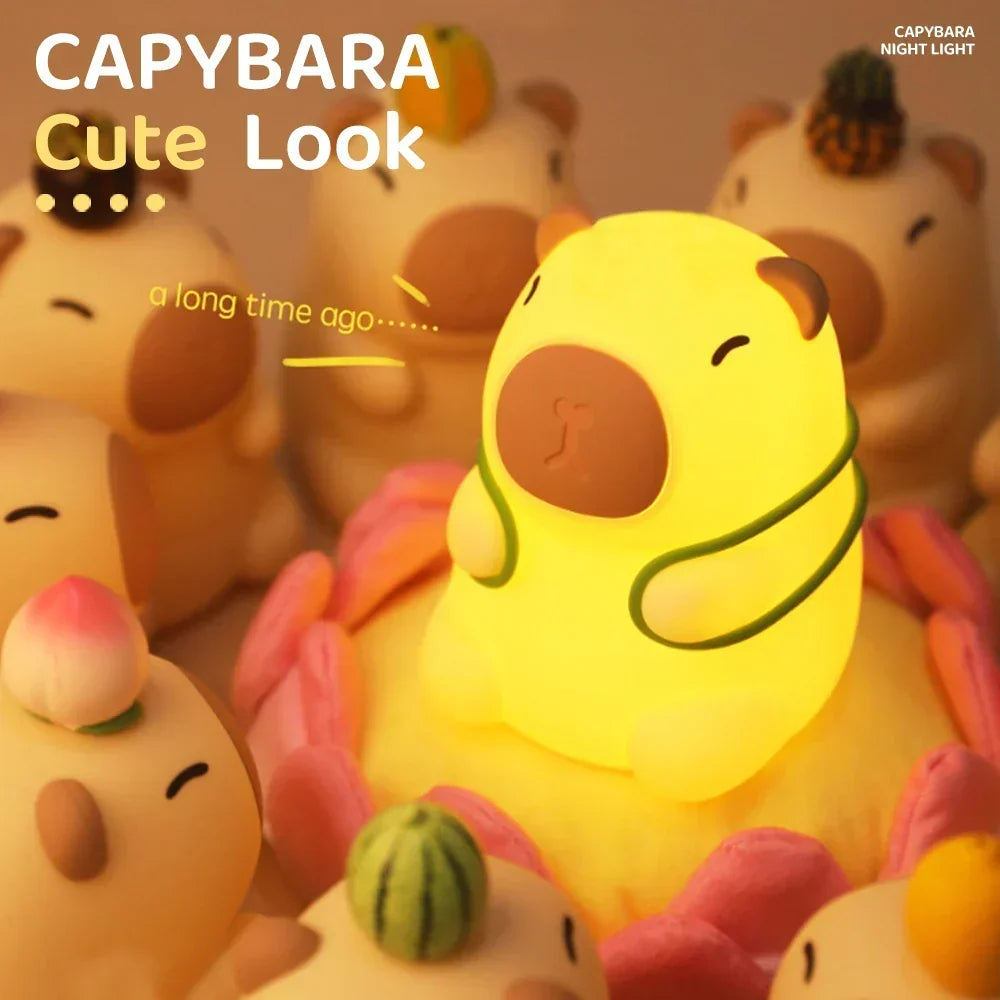 Rechargeable Capybara Silicone LED Night Light