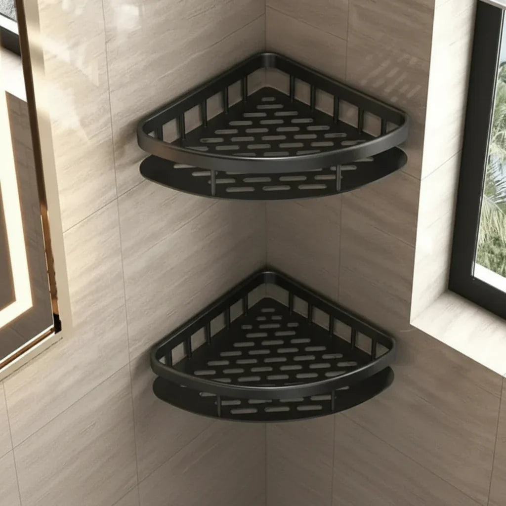 Adhesive Bathroom Shelf, Drill-Free Shower Storage Organiser — product view 9