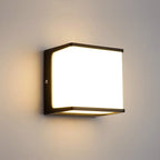 Square Metal Outdoor LED Wall Light, 8 W