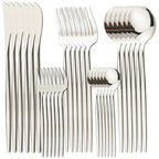 Polished Stainless Steel Cutlery Set, 30 Pieces