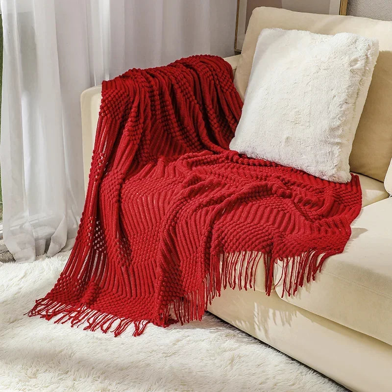 Nordic Style Chunky Knitted Blanket