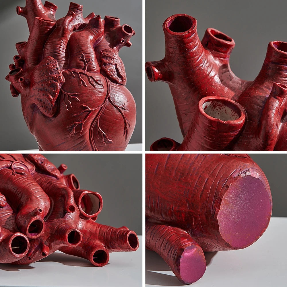 Anatomical Heart Ceramic Flower Vase