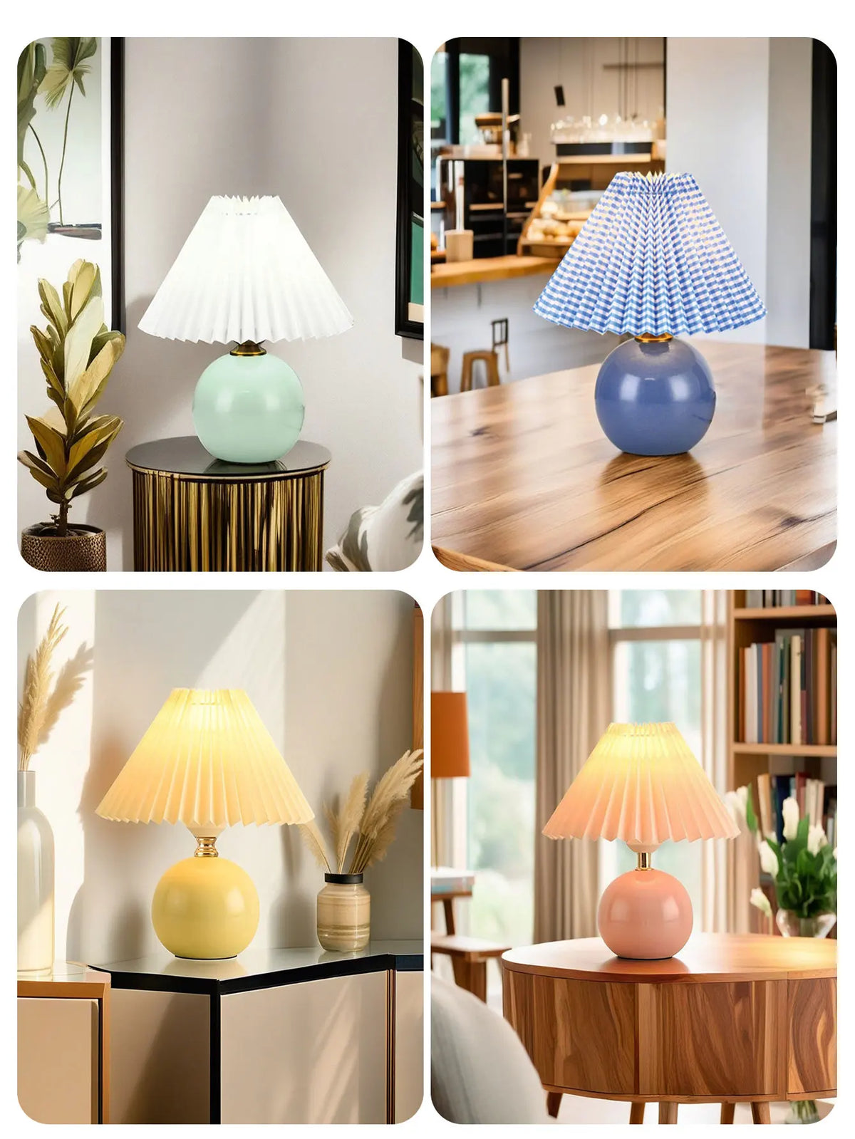 Foldable Pleated LED Table Lamp, USB-Powered Ambient Lighting — product view 4