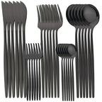 Polished Stainless Steel Cutlery Set, 30 Pieces