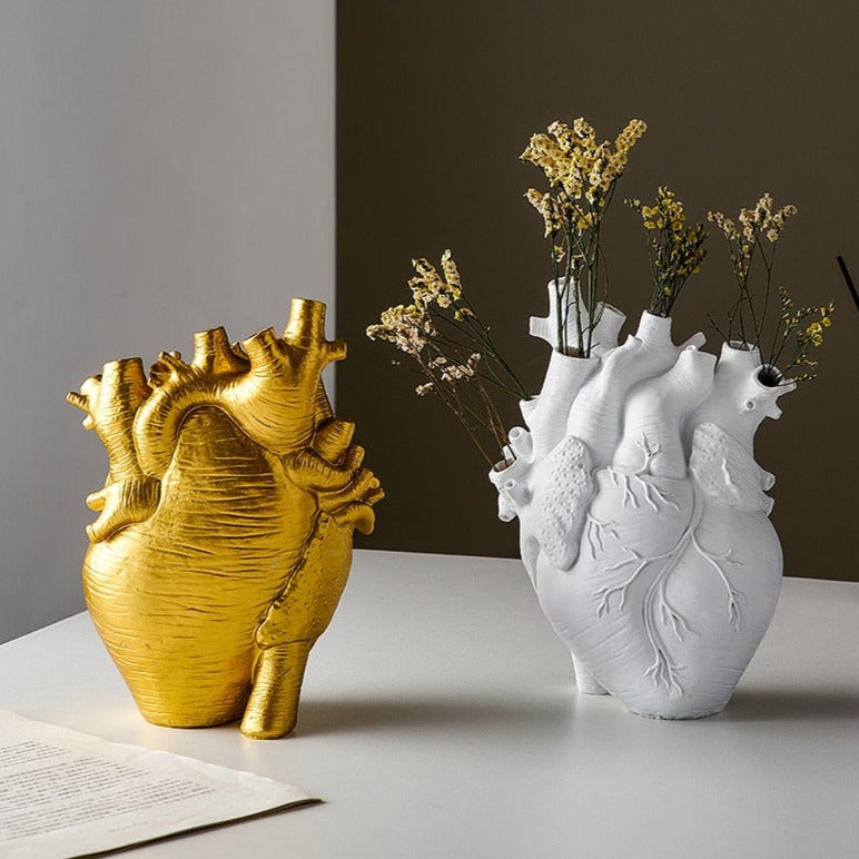 Anatomical Heart Ceramic Flower Vase
