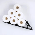 Freestanding Iron Toilet Paper Holder, Decorative Diagonal Rack — product view 1