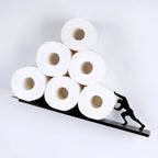 Freestanding Iron Toilet Paper Holder, Decorative Diagonal Rack — product view 1