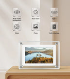 Acrylic Digital Photo Frame Portable IPS Display with Built-in Battery