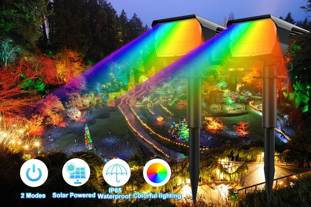 Solar RGB Garden Spotlights, 20 or 37 LED Outdoor Lights — product view 11