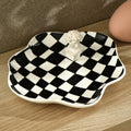 Checkerboard Ceramic Serving Tray