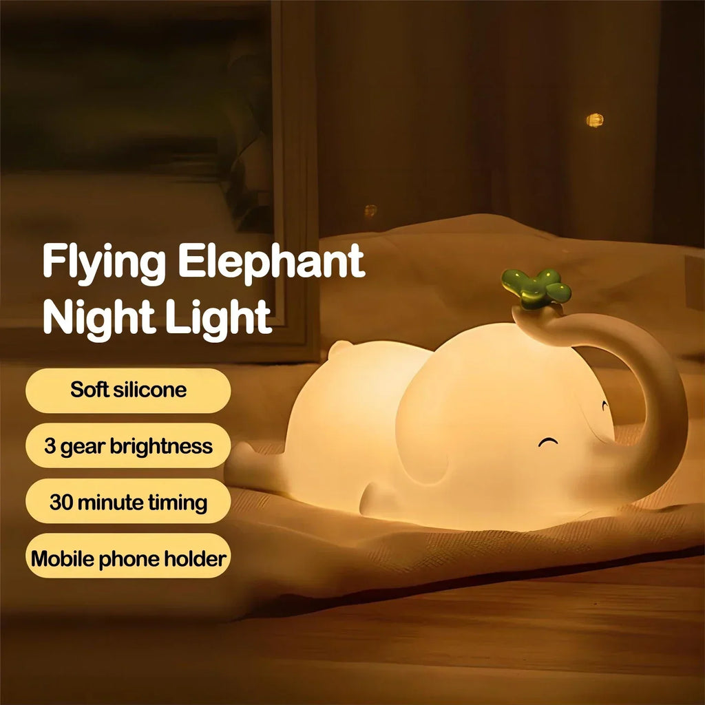 Rechargeable Silicone Elephant LED Night Light