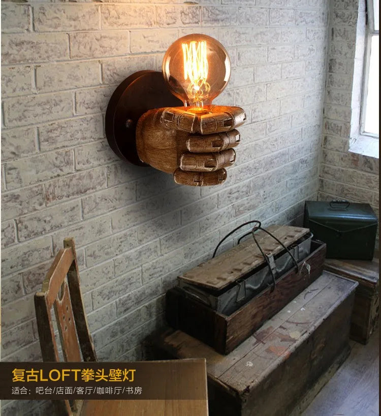 Resin Fist Wall Light, Left or Right Hand Design — product view 8