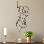 Abstract Face Metal Wall Art