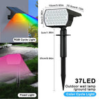 Solar RGB Garden Spotlights, 20 or 37 LED Outdoor Lights — product view 13