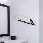 Freestanding Iron Toilet Paper Holder, Decorative Diagonal Rack — product view 3