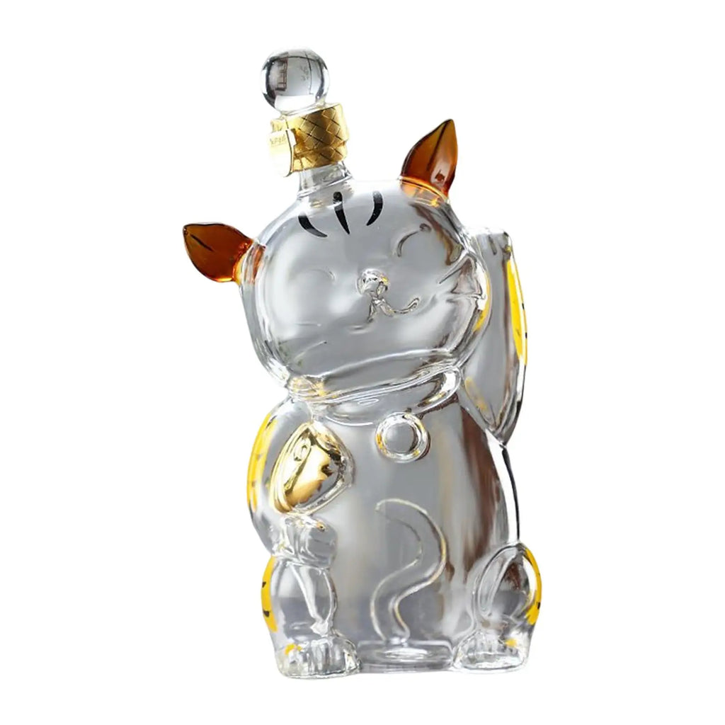 Cat Shaped Glass Drinks Decanter, 1 L