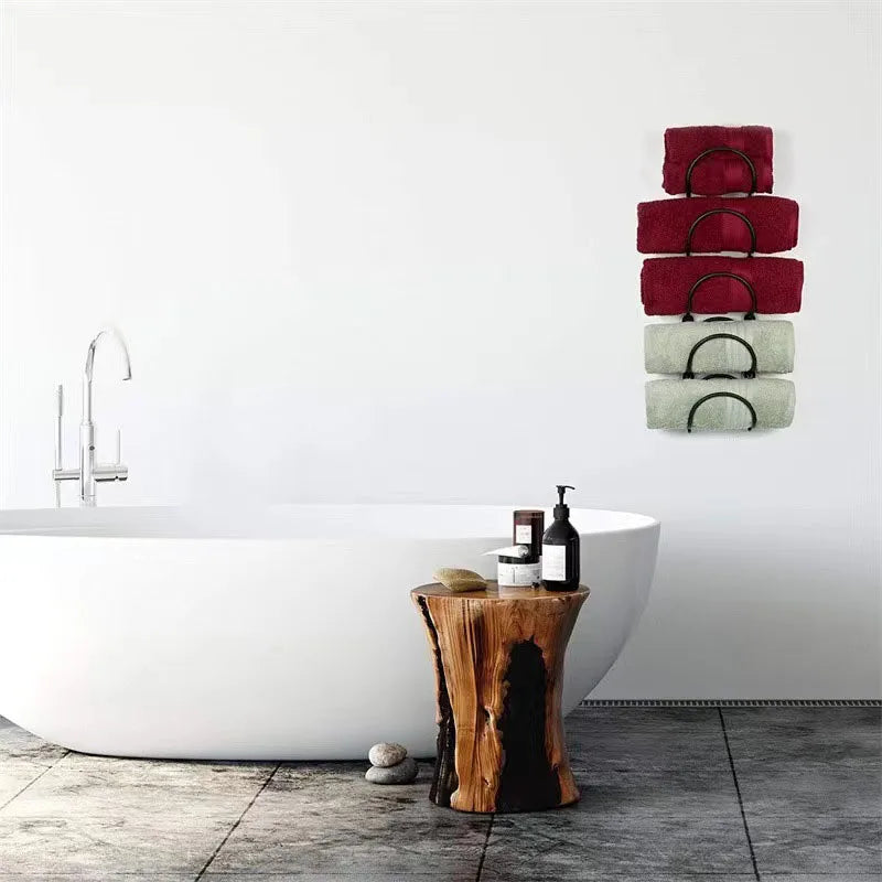 Wall-Mounted Bathroom Towel Rack, 3 or 5 Tiers — product view 4