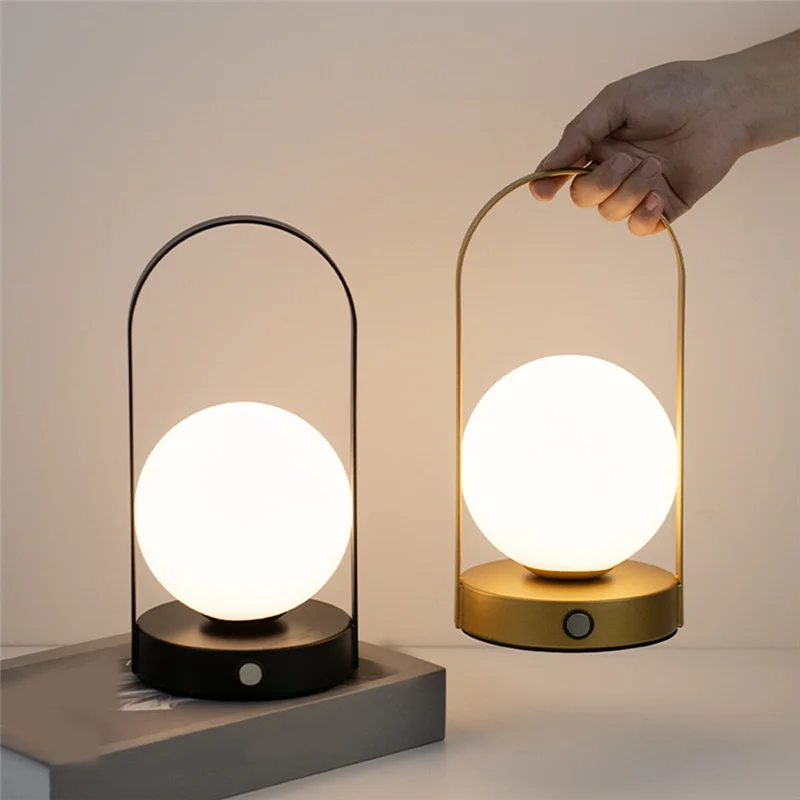 Rechargeable LED Table Lamp, USB Dimmable 3-Colour Lighting — product view 2