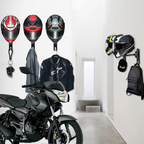 Wall-Mounted Motorcycle Helmet and Jacket Storage Rack — product view 8