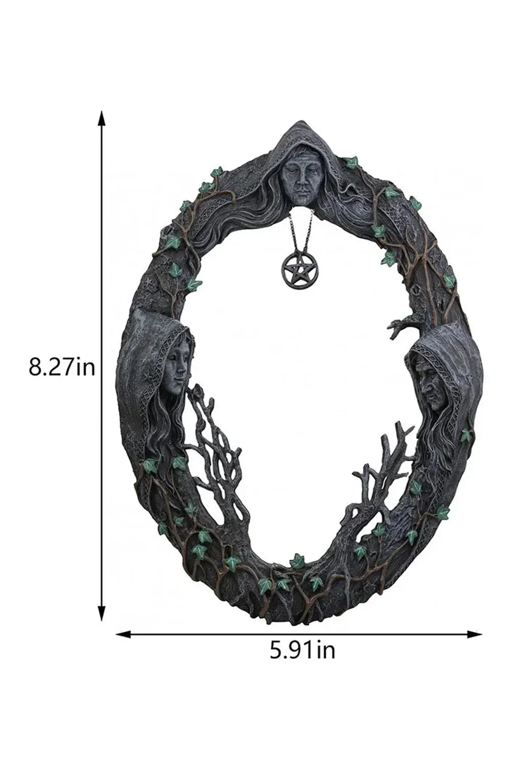 Ornate Resin and Glass Wall Mirror