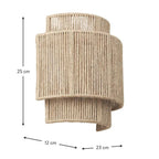 Handwoven Rattan Wall Lamp