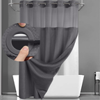 Double Layer Waffle Shower Curtain with Liner — product view 5