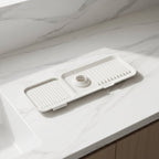 Sink Mat Silicone Faucet Drip Catcher Self Draining Design