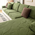 Leaf Jacquard Stretch Sofa Cover, Water-Repellent Furniture Protector — product view 1