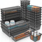 Drawer Organiser Plastic Storage Trays Set Kitchen Office Bathroom