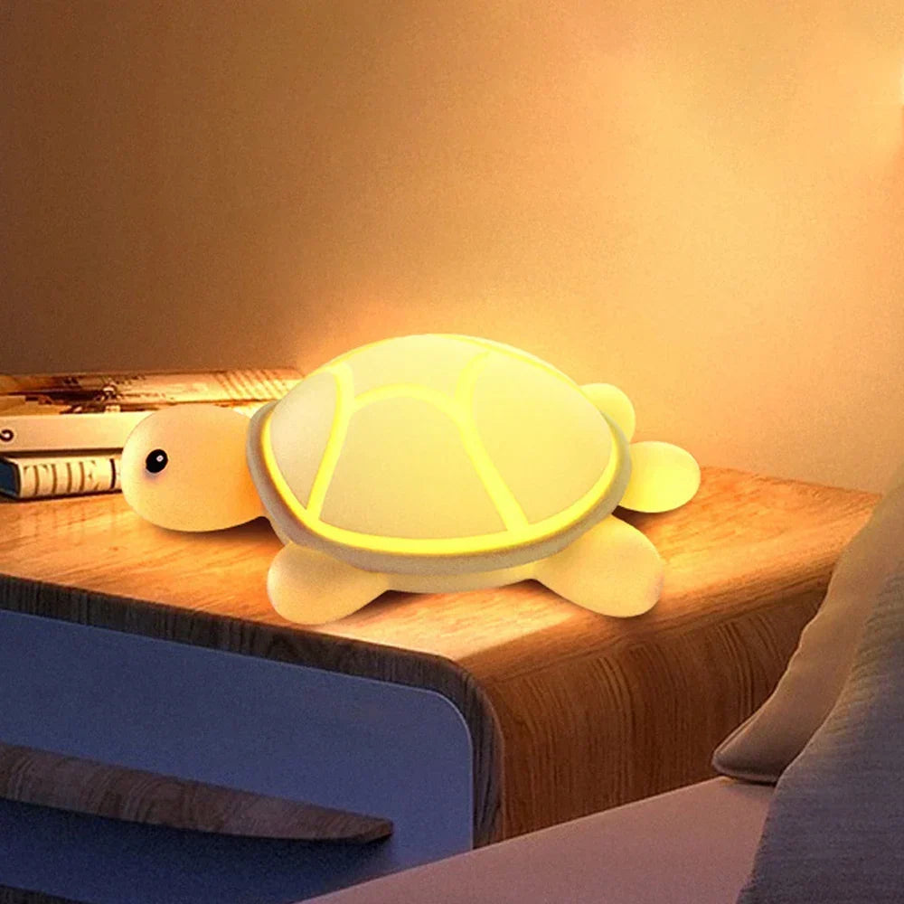 USB Rechargeable Silicone Turtle Night Light