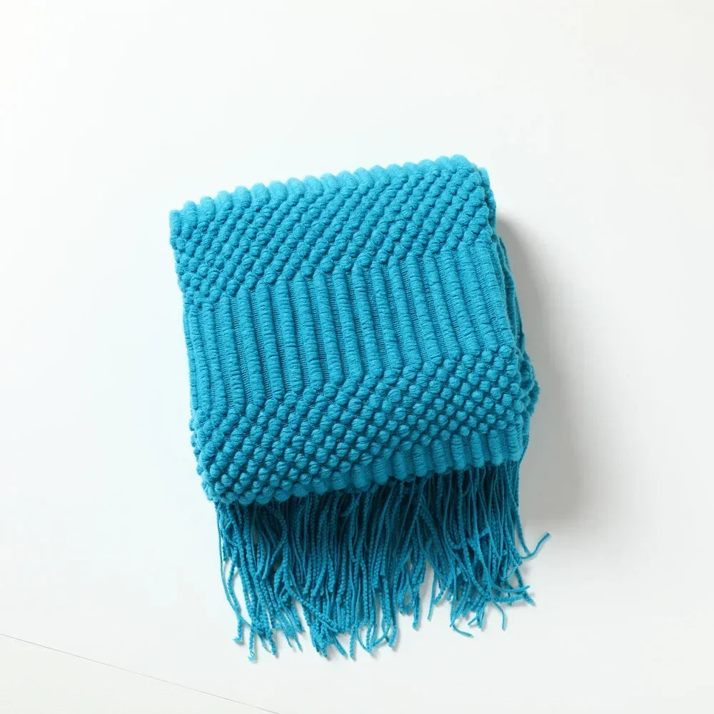 Nordic Style Chunky Knitted Blanket