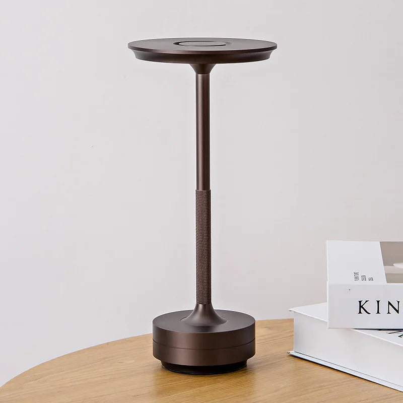 USB-C Rechargeable Table Lamp, Dimmable Aluminium LED Light - Champagne