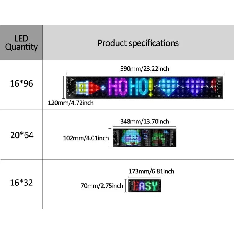 Flexible RGB LED Message Sign, USB-Powered Display — product view 8