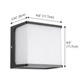 Square Metal Outdoor LED Wall Light, 8 W