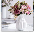 Small Fluted Plastic Flower Vase, 10 cm