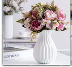 Small Fluted Plastic Flower Vase, 10 cm