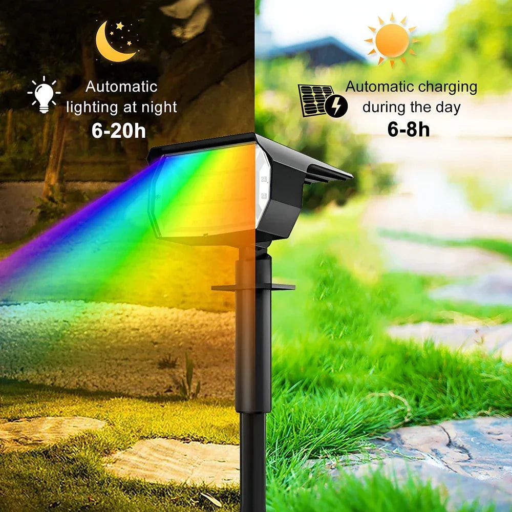 Solar RGB Garden Spotlights, 20 or 37 LED Outdoor Lights — product view 12