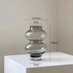 Rounded Two Tier Glass Flower Vase