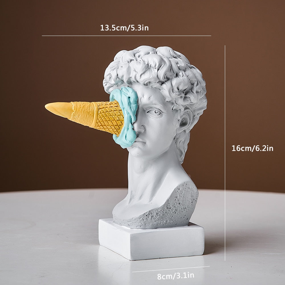 Classical Bust with Ice Cream Sculpture – product image 1