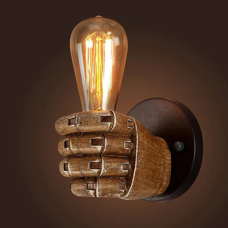 Resin Fist Wall Light, Left or Right Hand Design — product view 3