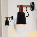 Nordic Wood & Leather Wall Lamp