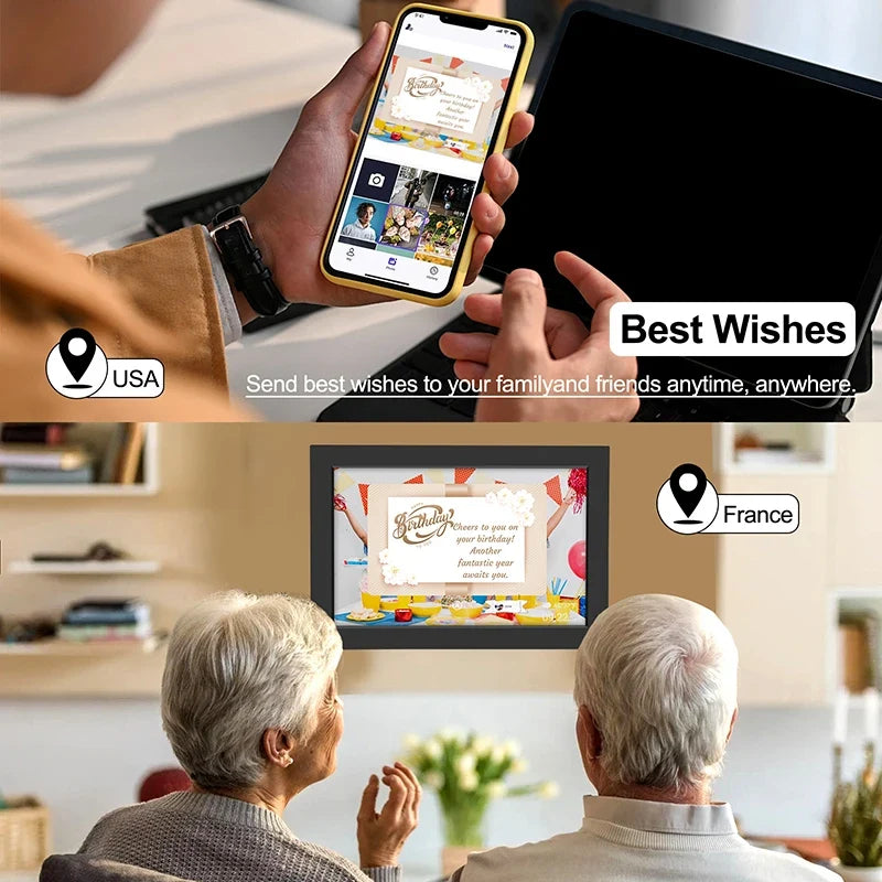 WiFi Digital Photo Frame IPS HD Touch Screen, 32GB