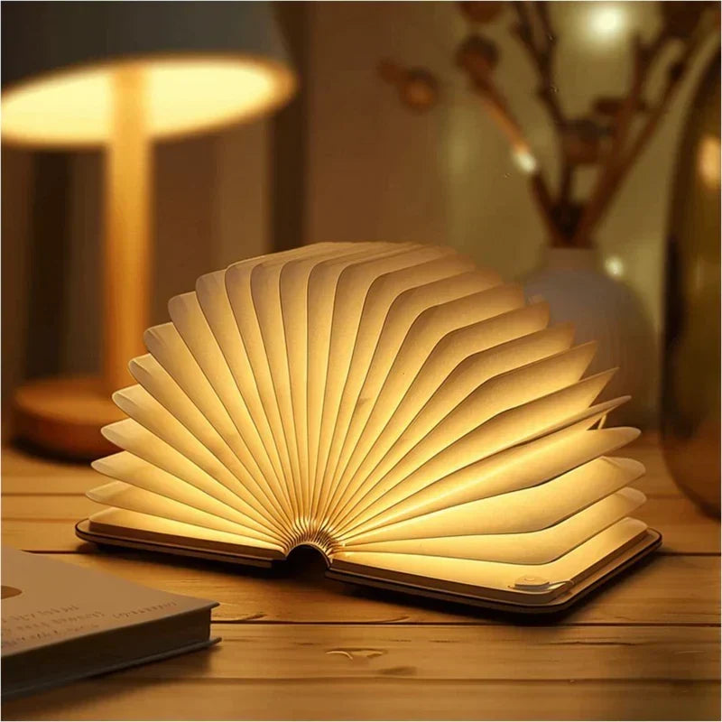 Folding Wooden Book LED Lamp