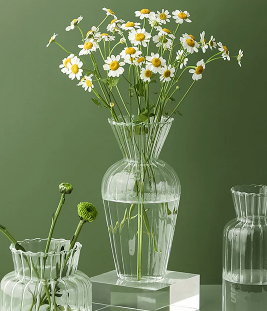 Petal Texture Glass Bud Vase