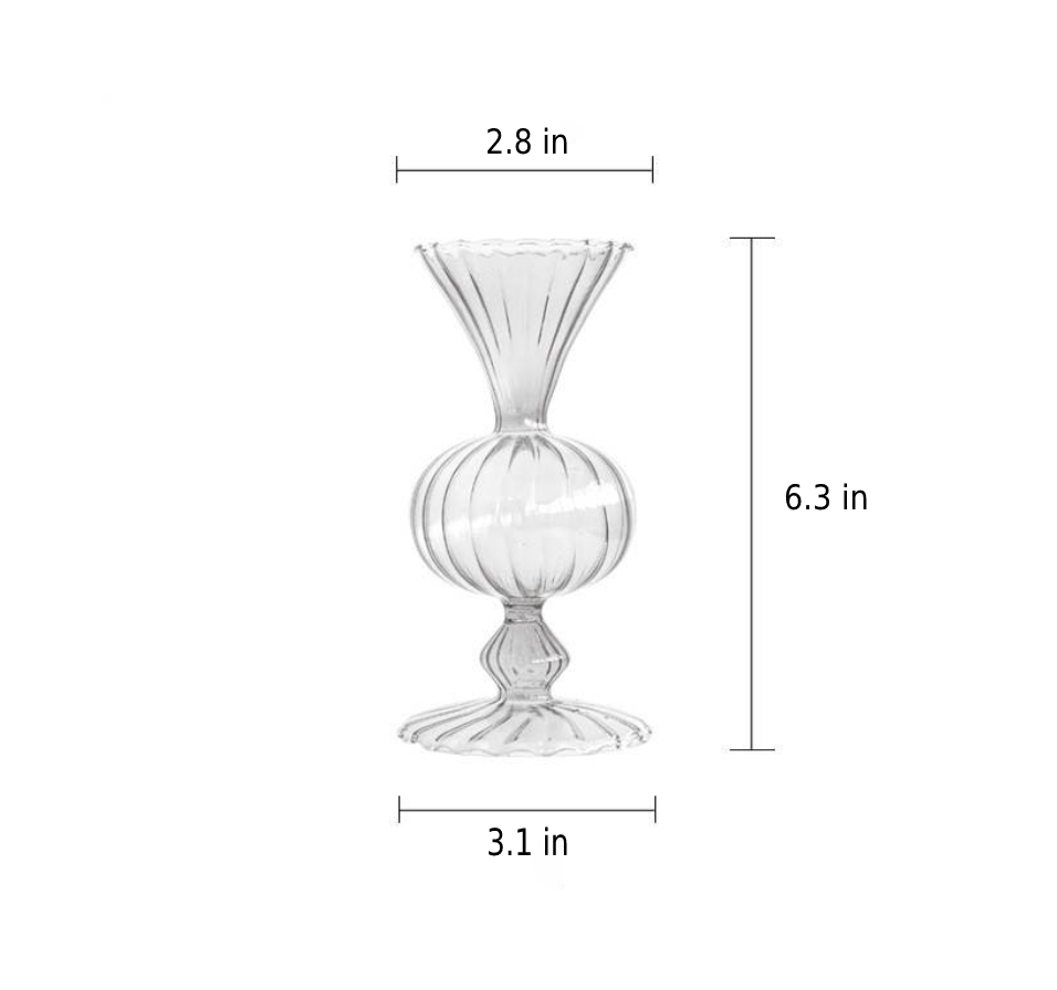 Petal Texture Glass Bud Vase