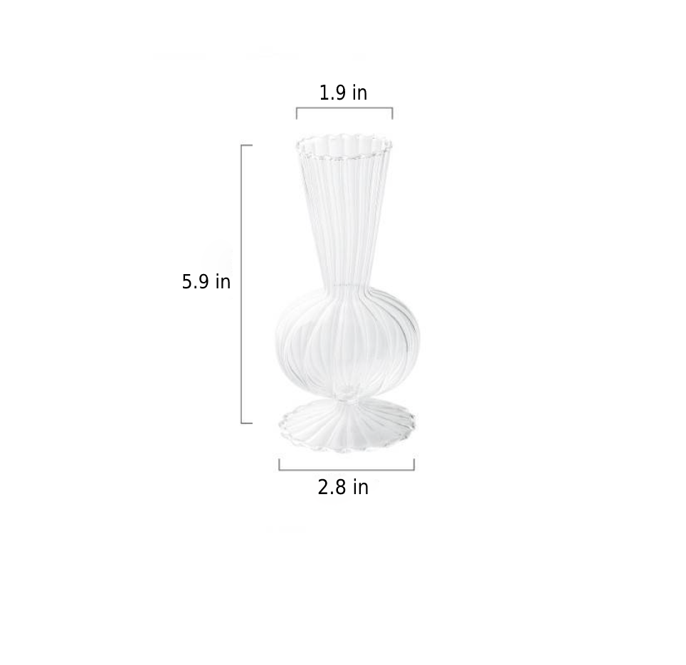 Petal Texture Glass Bud Vase