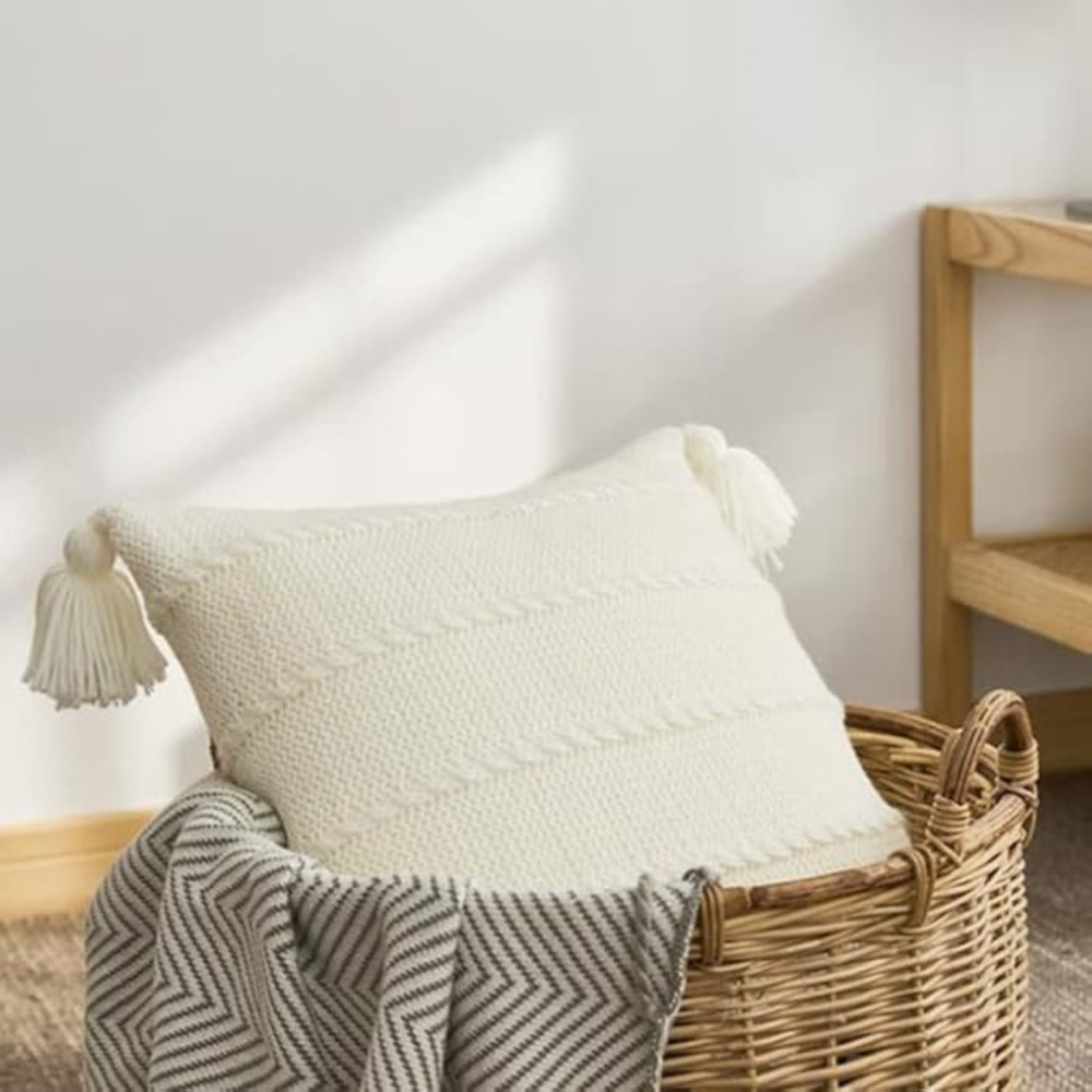 Knitted Tassel Acrylic Cushion Cover – image 9