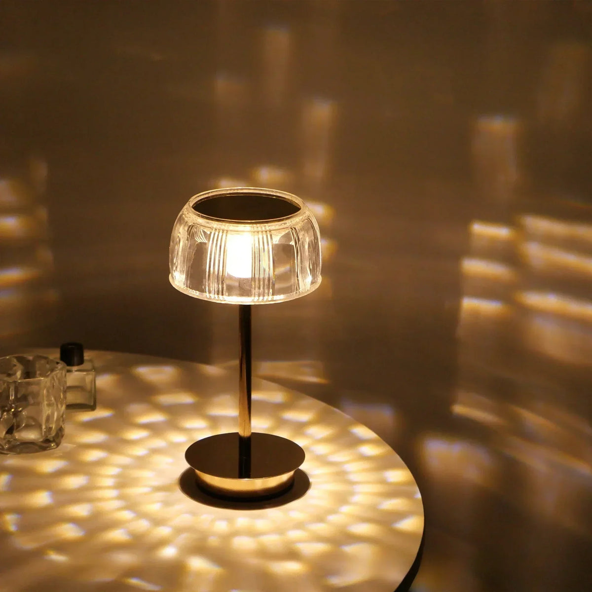 Jellyfish LED Table Lamp, USB-C Rechargeable Touch Light - product view 3