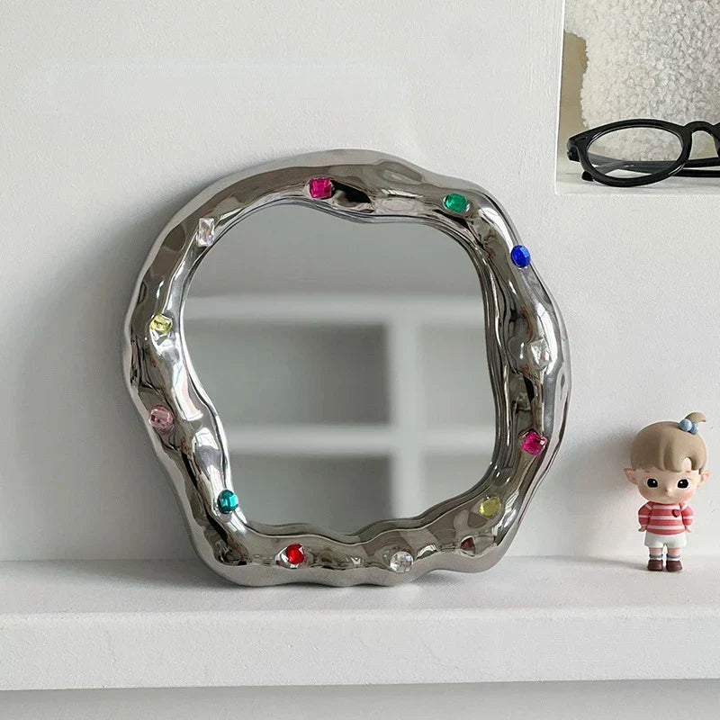 Decorative Stone Detail Ceramic Mirror